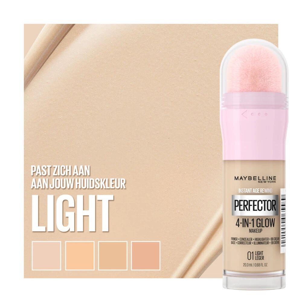 Maybelline Instant Anti-Age Perfector 4-in-1 Glow Light - Primer, Concealer, Highlighter en BB-Cream in één Maybelline Instant Anti-Age Perfector 4-in-1 Glow Light - Primer, Concealer, Highlighter En BB-Cream In één -Cosmetica Winkel 1050973 3